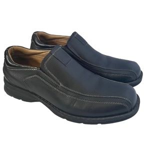 Dockers Men’s ‘Agent’ Black Leather Slip-On Loafers Size 10M
